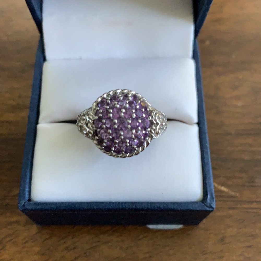 Judith Ripka amethyst ring size 5